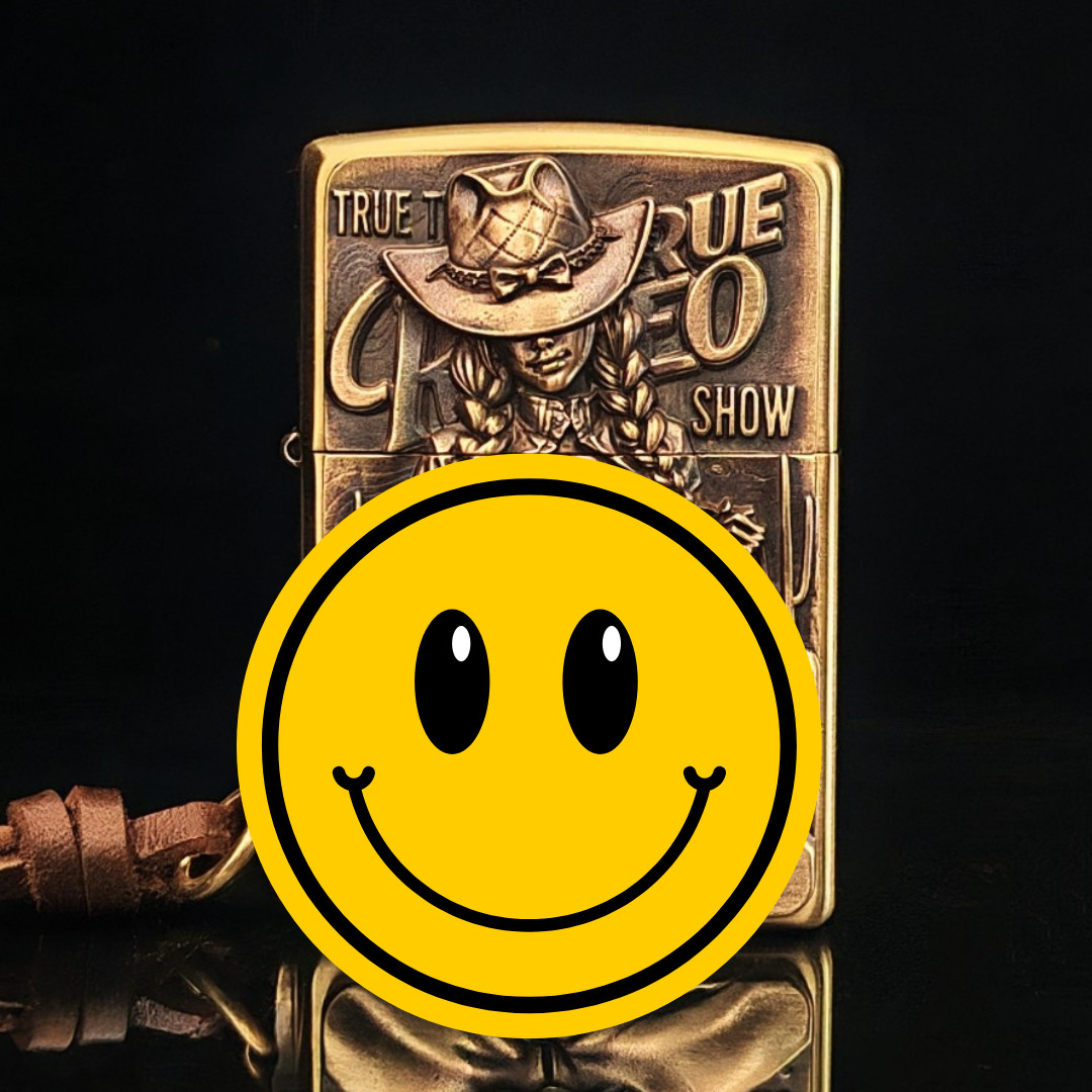 Cool Zippo Lighter with Cowboy Girl Design Gift For Men