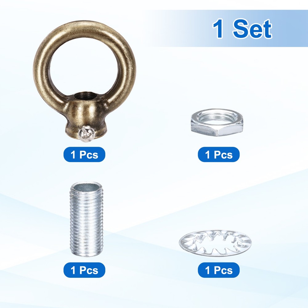 8kg M10 1.5x2" Thread Lifting Eye Nut Holder Hook Ring Copper