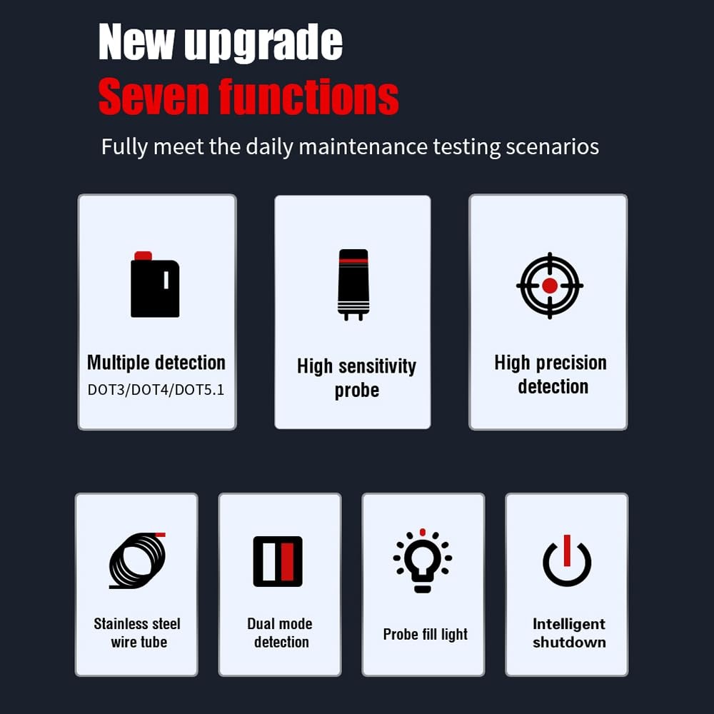 Digital Car Brake Fluid Tester Moisture Analyzer Test Tool for DOT3 DOT4 DOT5.1