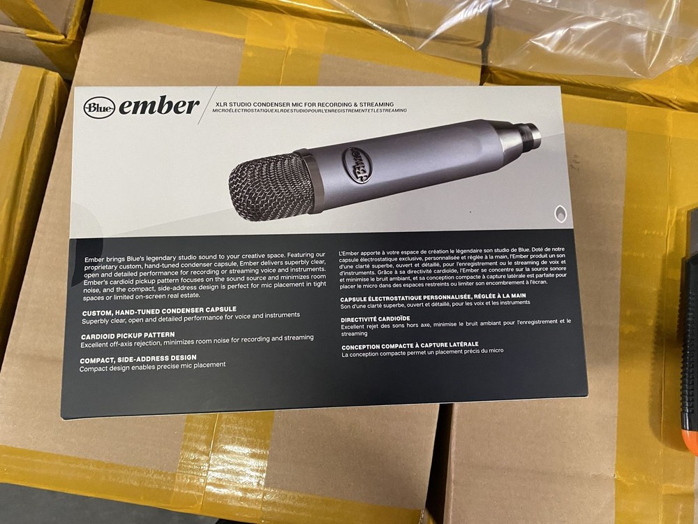 Logitech for Creators Blue Ember XLR Condensor Microphone for Studio, Podcast