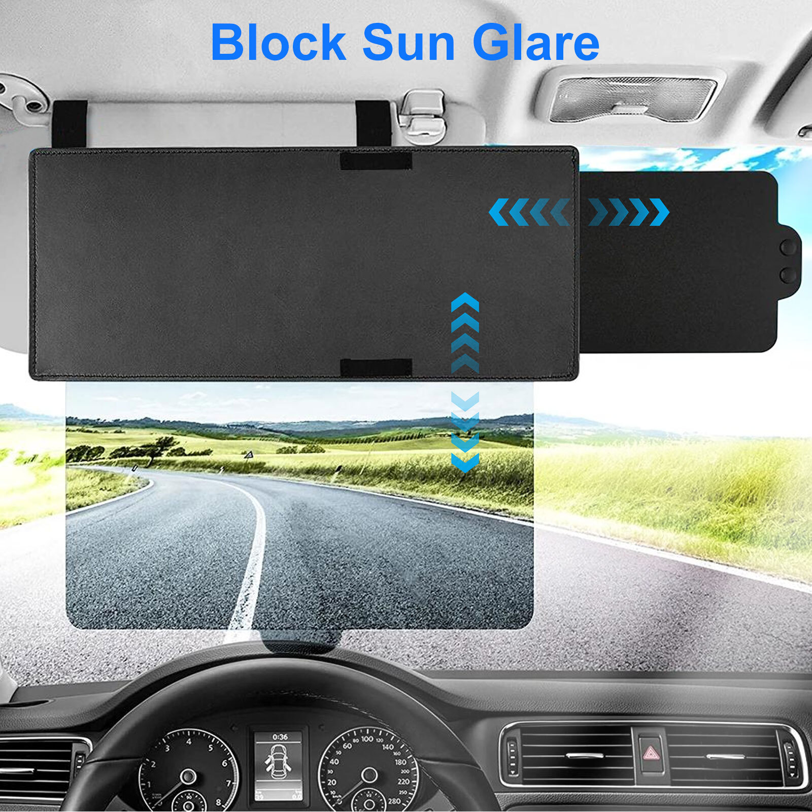 Car Shade For Sun Extend Visor Shield Anti Glare Extension Driving Universal New