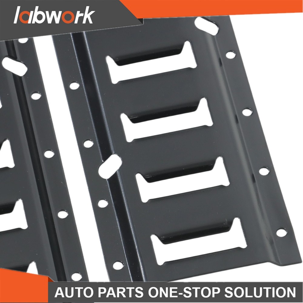 Labwork 8 Pack 4' E Track Tie Down Rail For Garages Vans Powder-Coat Black