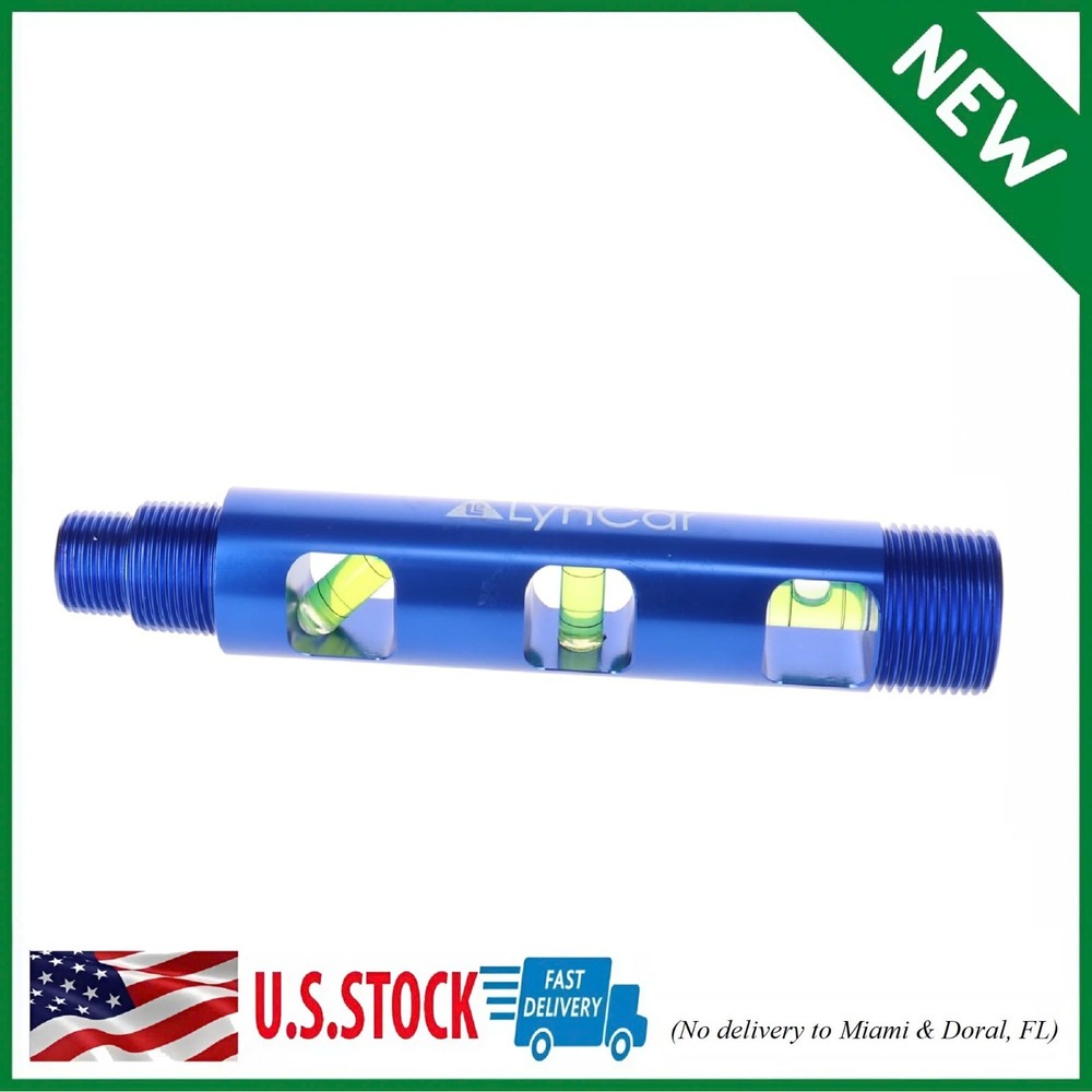 Lyncar Spot Rite Magnetic Bubble Level with Threaded Ends (1/2", 3/4", Blue