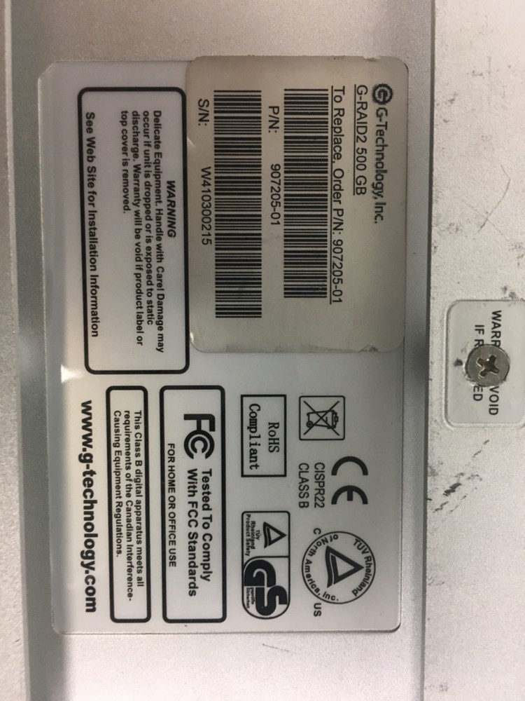 G-Technology G-Raid2 500GB Triple Interface Professional RAID Storage