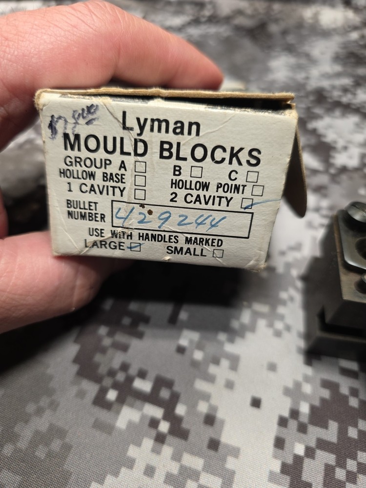 LYMAN 429244 MOULD TWO CAVITY BULLET MOLD RELOADING