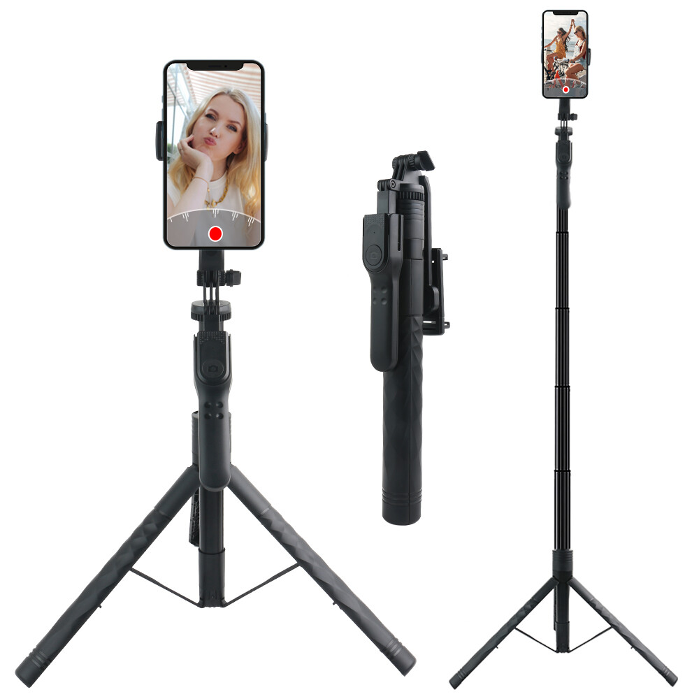 Universal Selfie Stick Tripod Stand Bluetooth Remote 68" for Cell Phone Camera