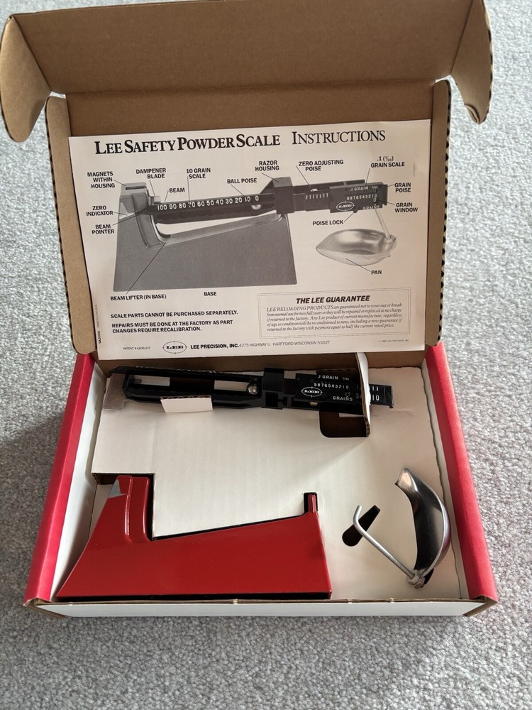 New Lee Safety Powder Scale 100 Grain #90681