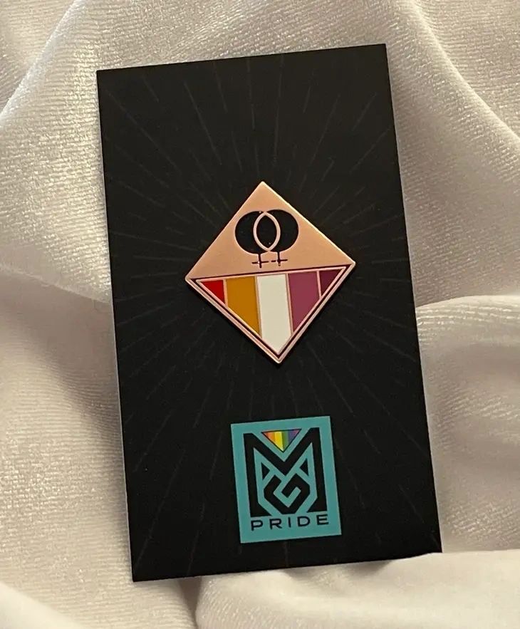 Lesbian Pride Enamel Pin by MG Pride