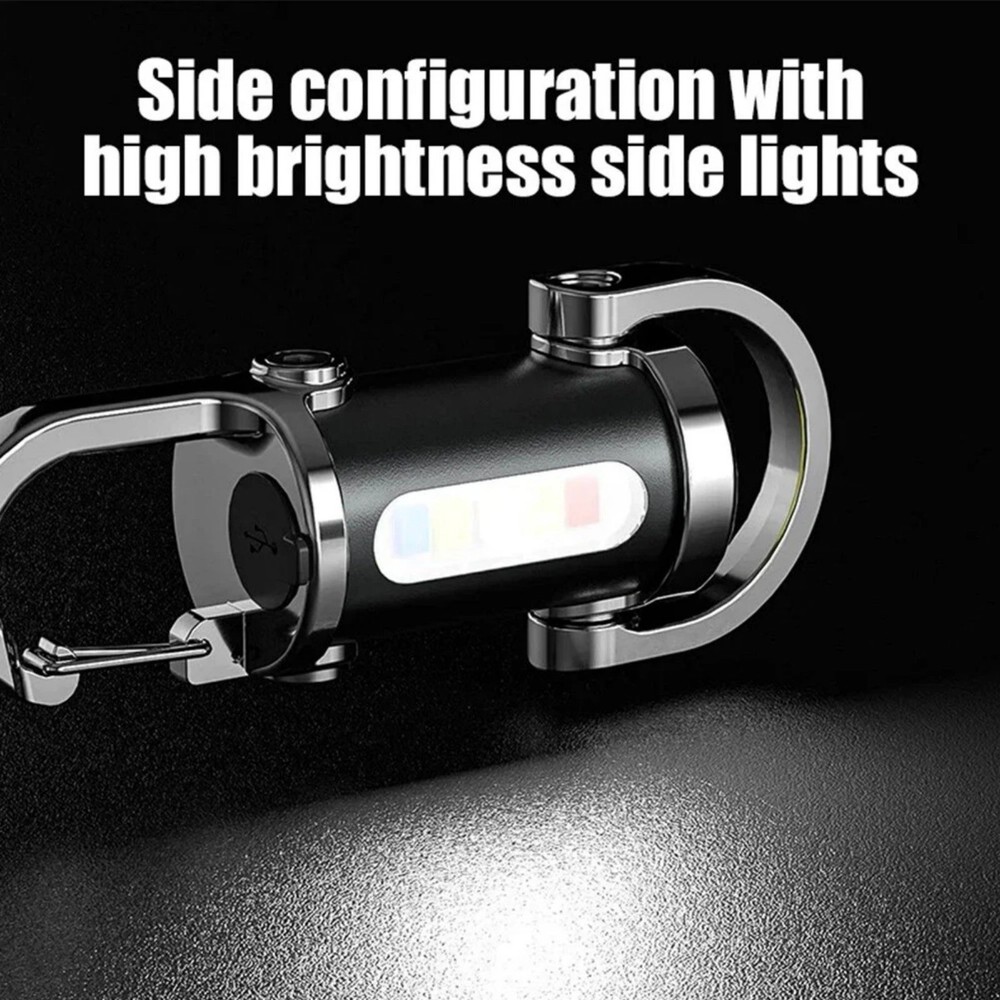 Rechargeable Keychain Flashlight Impact-Resistant, Compact Light for Outdoor