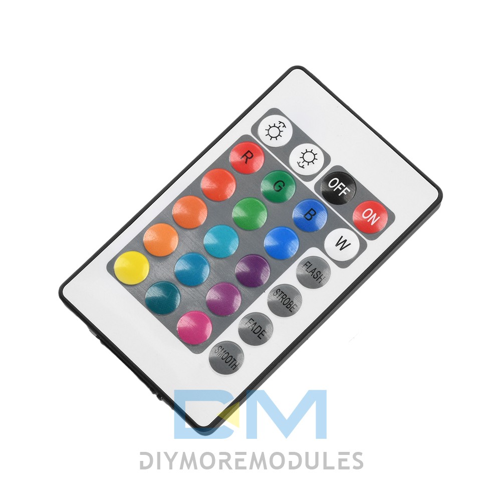DC 5V RGB Light Board 24 Key IR Wireless Remote Control Switch LED Control