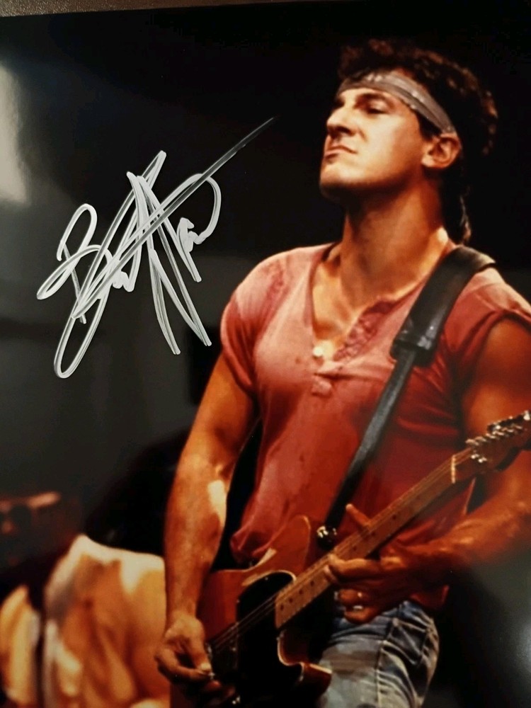 Bruce Springsteen Signed 8x10 COA W/Matching Numbered Sticker
