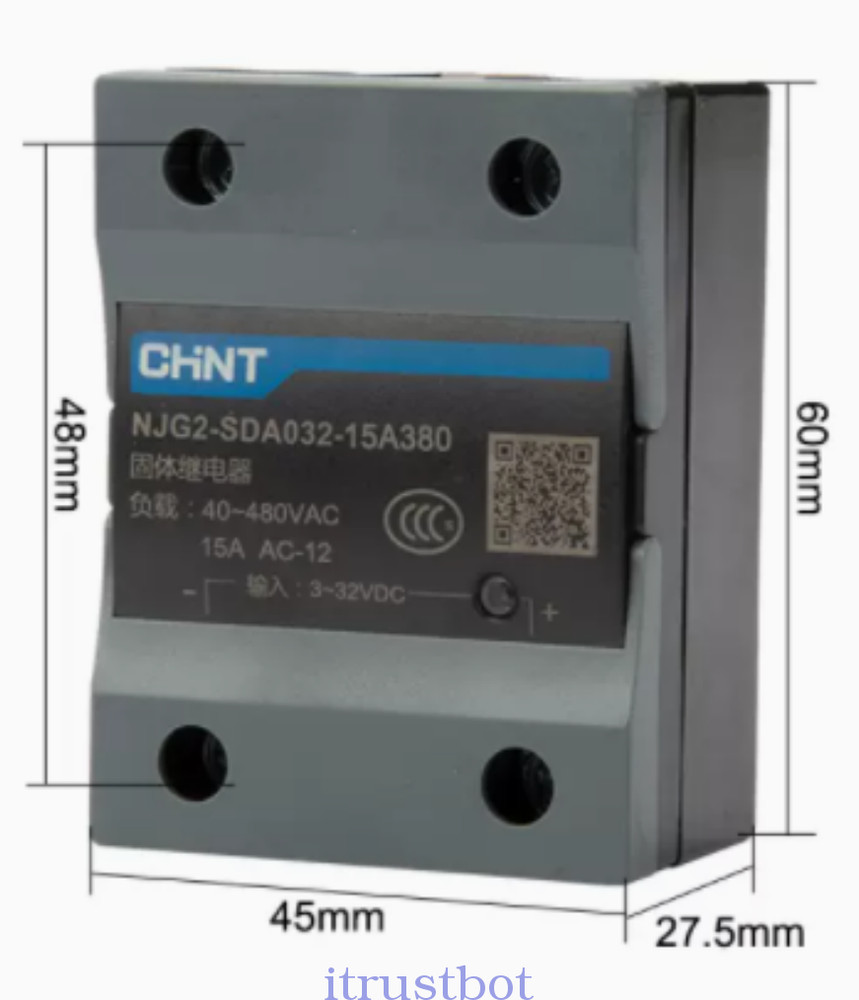 1PC New Chint NJG2-SDA032-15A380  DA15A 380V Solid State Relay Brand