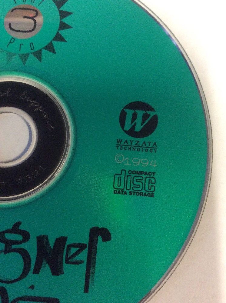 Font 3 Pro Designer Type Wayzata Technology MAC 1994 CD-ROM Software