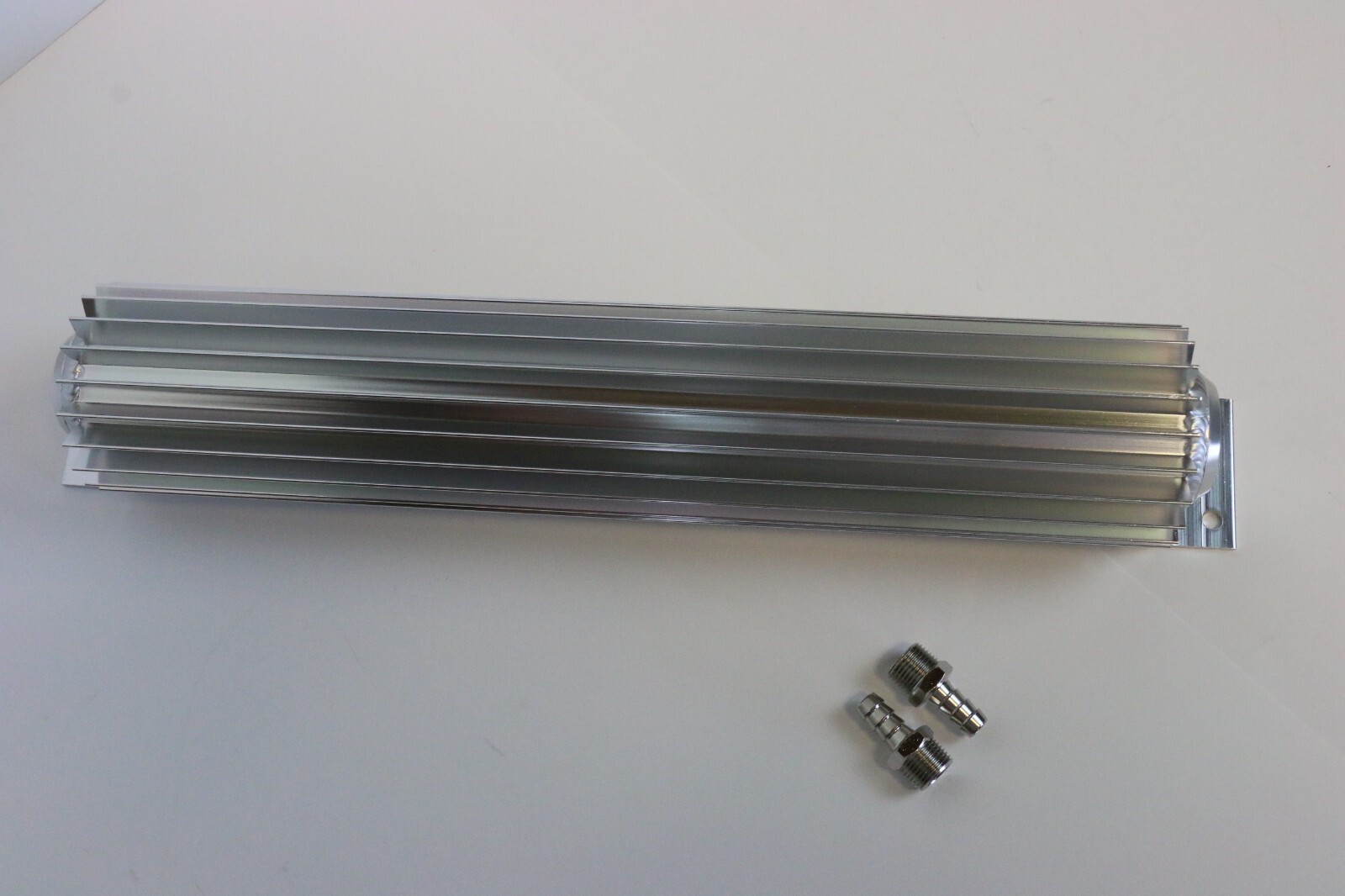 15" Finned Aluminum Transmission Cooler Dual Pass SBC BBC Ford SB BB Chevy 350