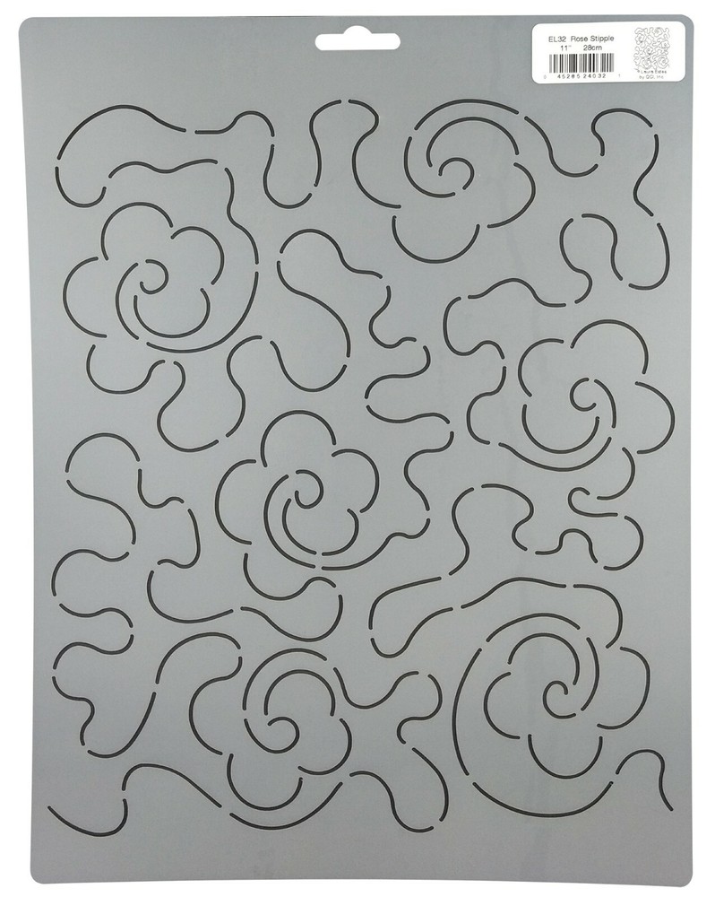 Quilting Stencil Rose Pattern Stipple Quilt Background Plastic Design Template