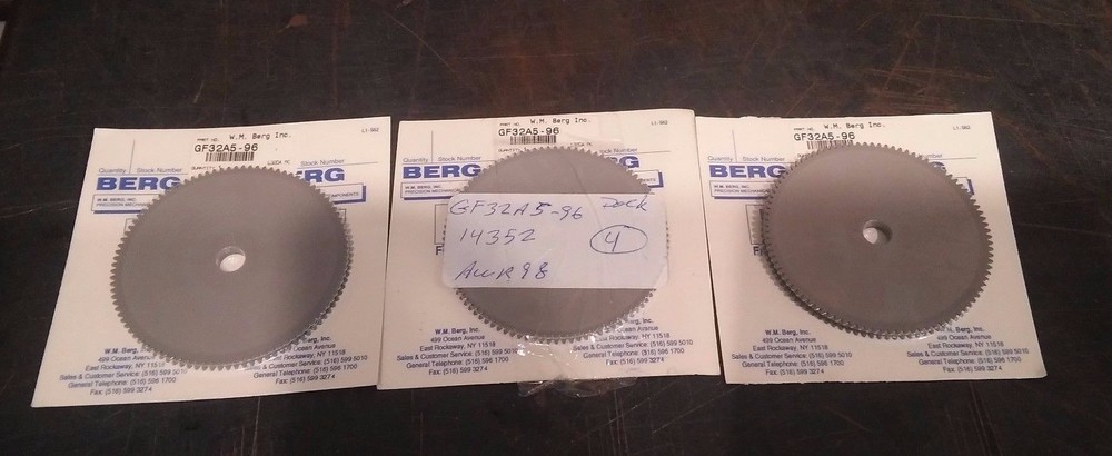 Three (3) Berg Sprockets - Model GF32A5-96