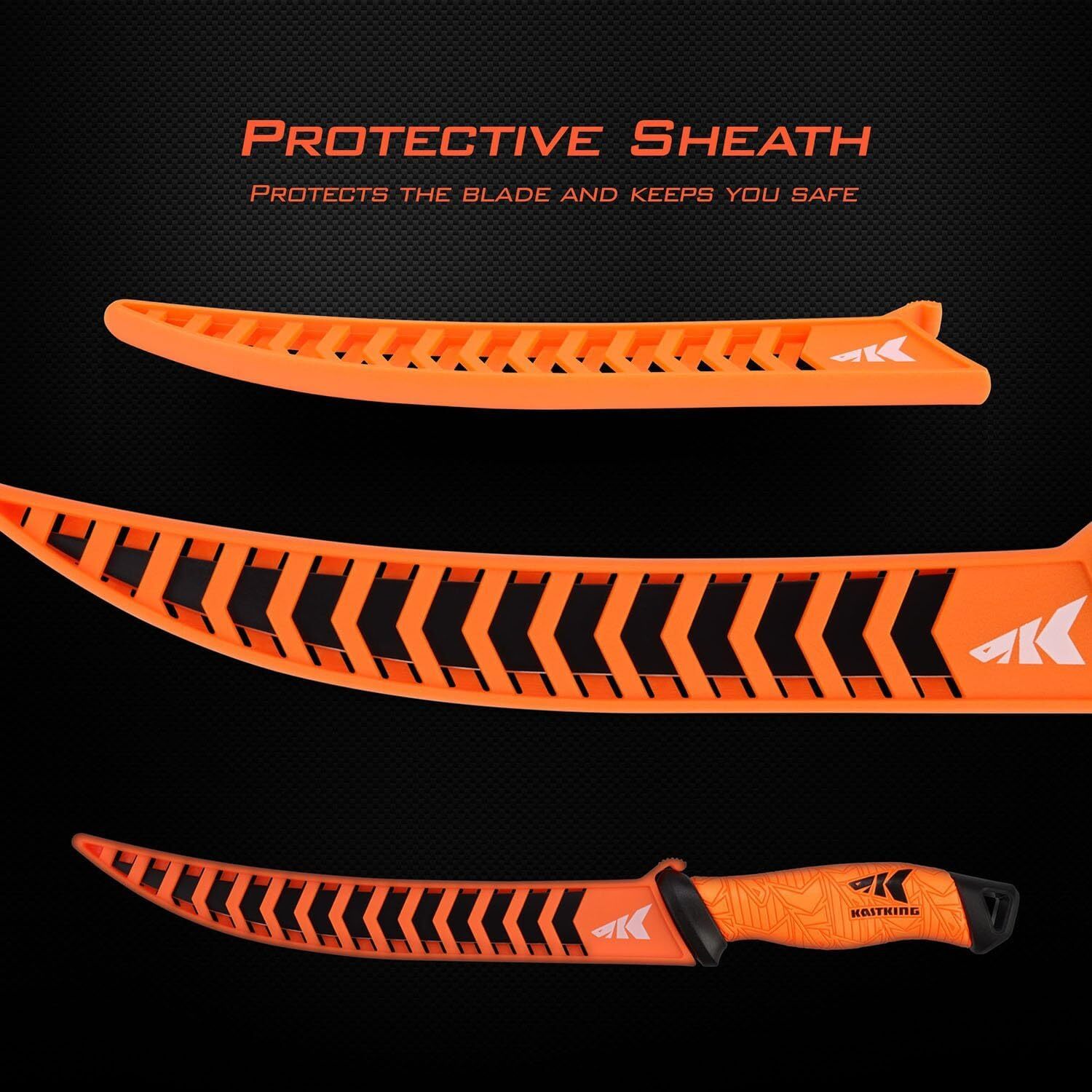 KastKing Speed Demon Pro Fillet Knife G4116 German Steel Non-Slip + Sheath