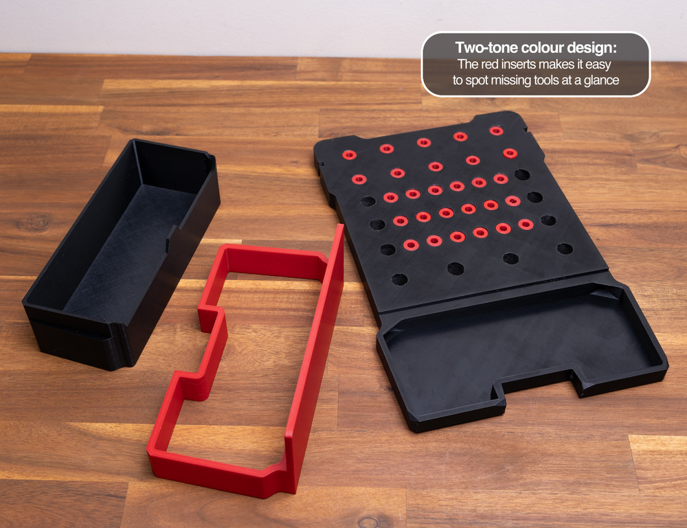 1/2" & 1/4" Router Bit Insert Tray for Packout Organiser Boxes | 3D Printed