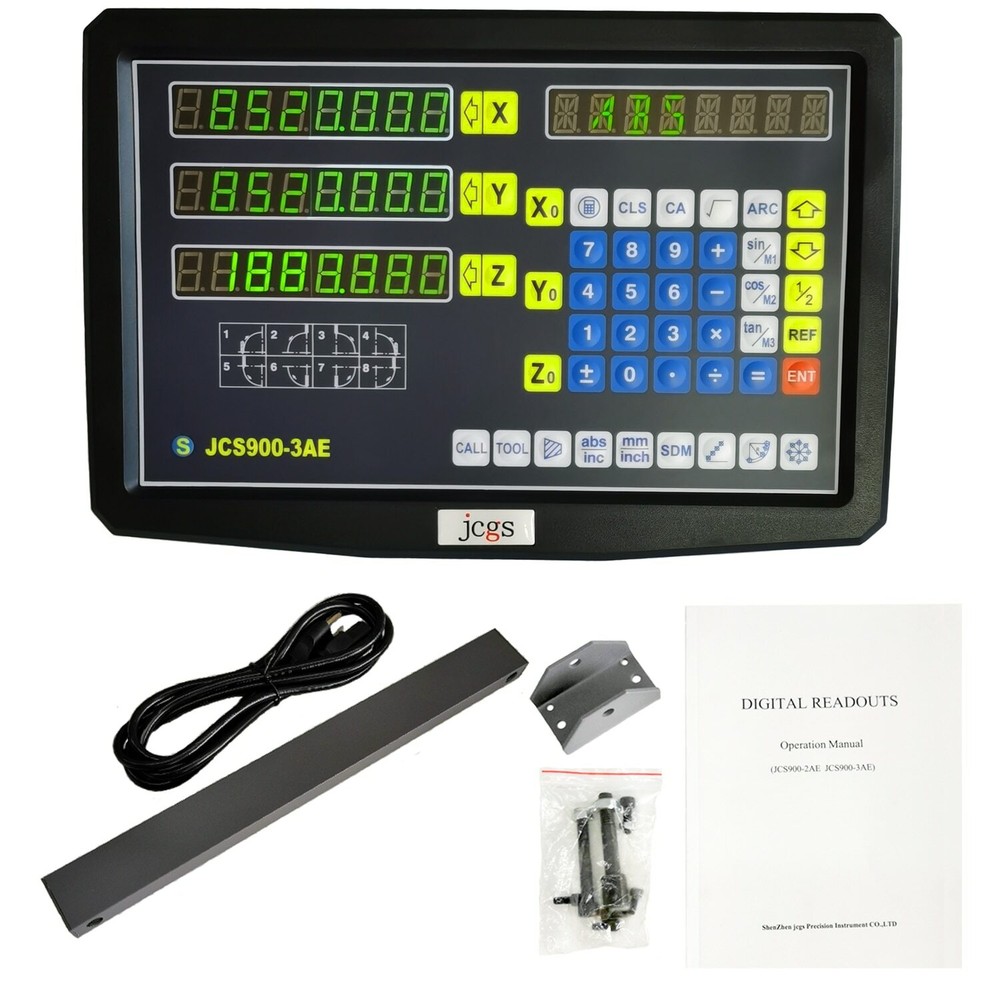 2 Axis Digital Readout 3 Axes DRO Display And Linear Scale Encoder 5um Milling