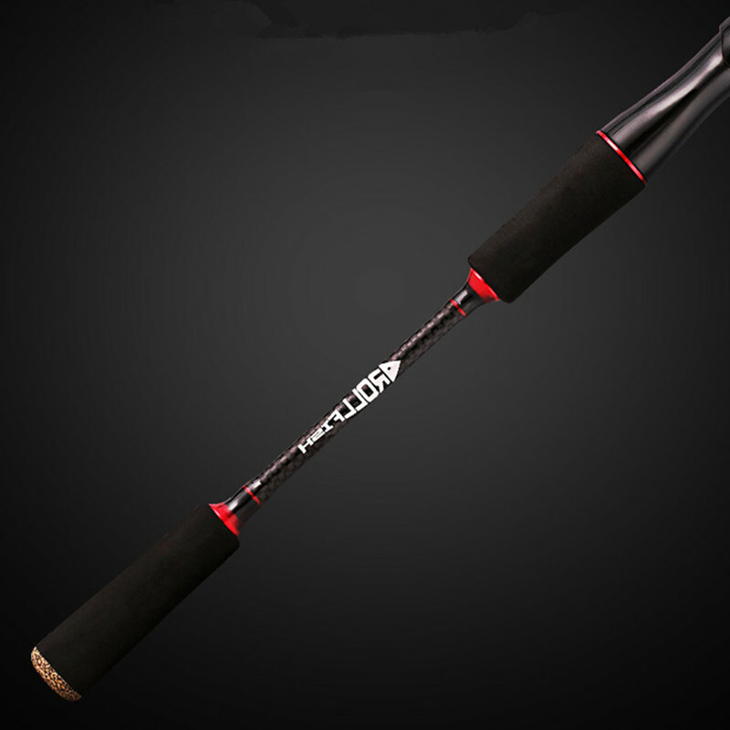 Rollfish Medium light Mod Fast Spinning Rod 6' 2pc. Black/Red
