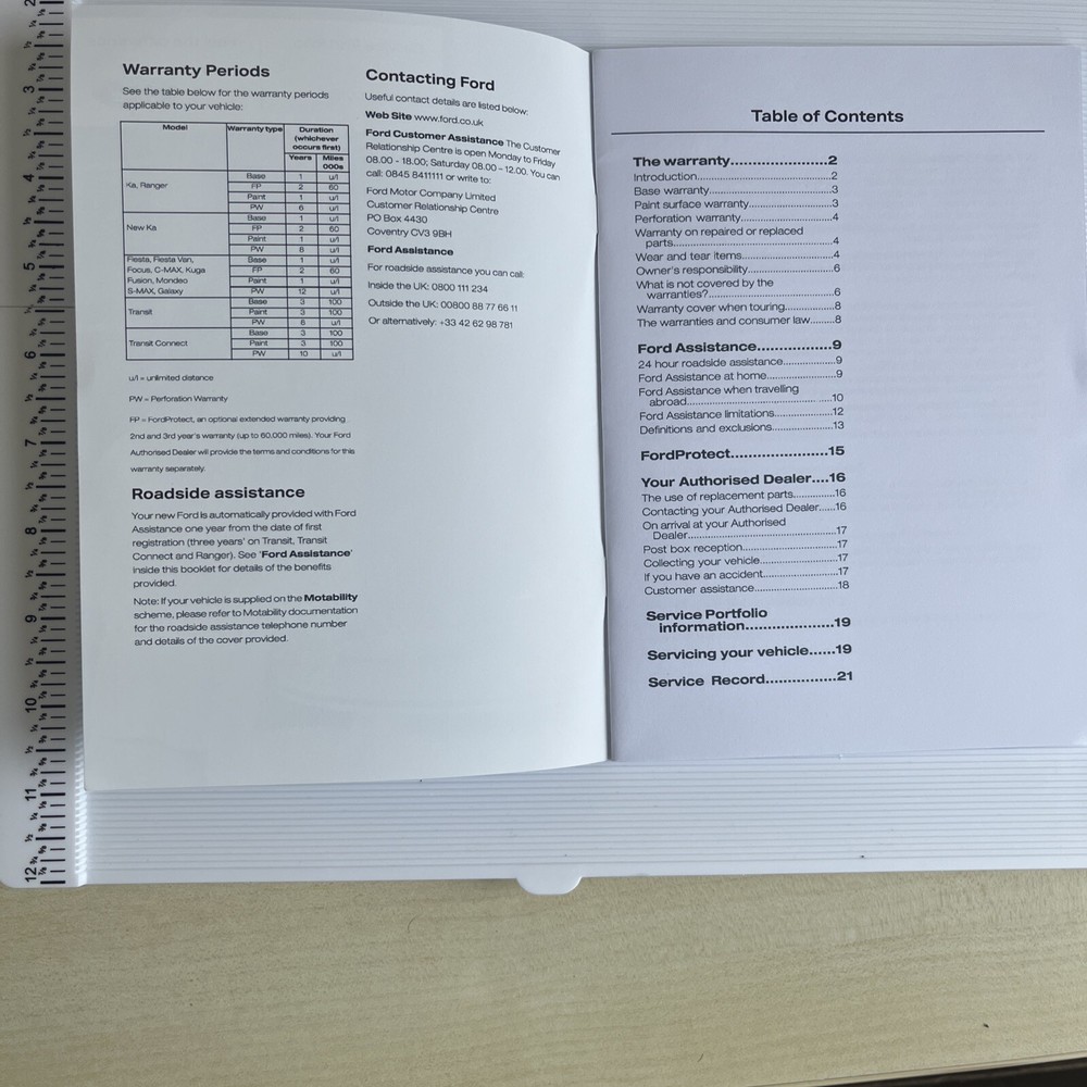 Ford S-Max C-Max B-Max Service Book