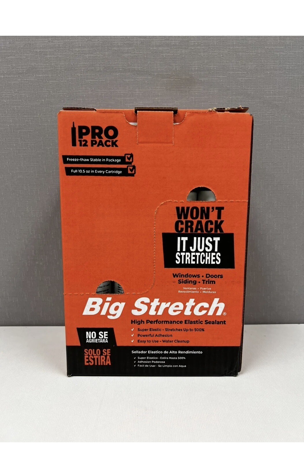 Sashco Caulk Big Stretch 12-Pack 10.5-oz Slate Gray Paintable Latex