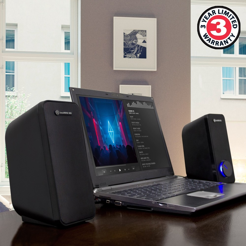 Computer Multimedia USB Powered PC Speakers for Desktops & Laptops