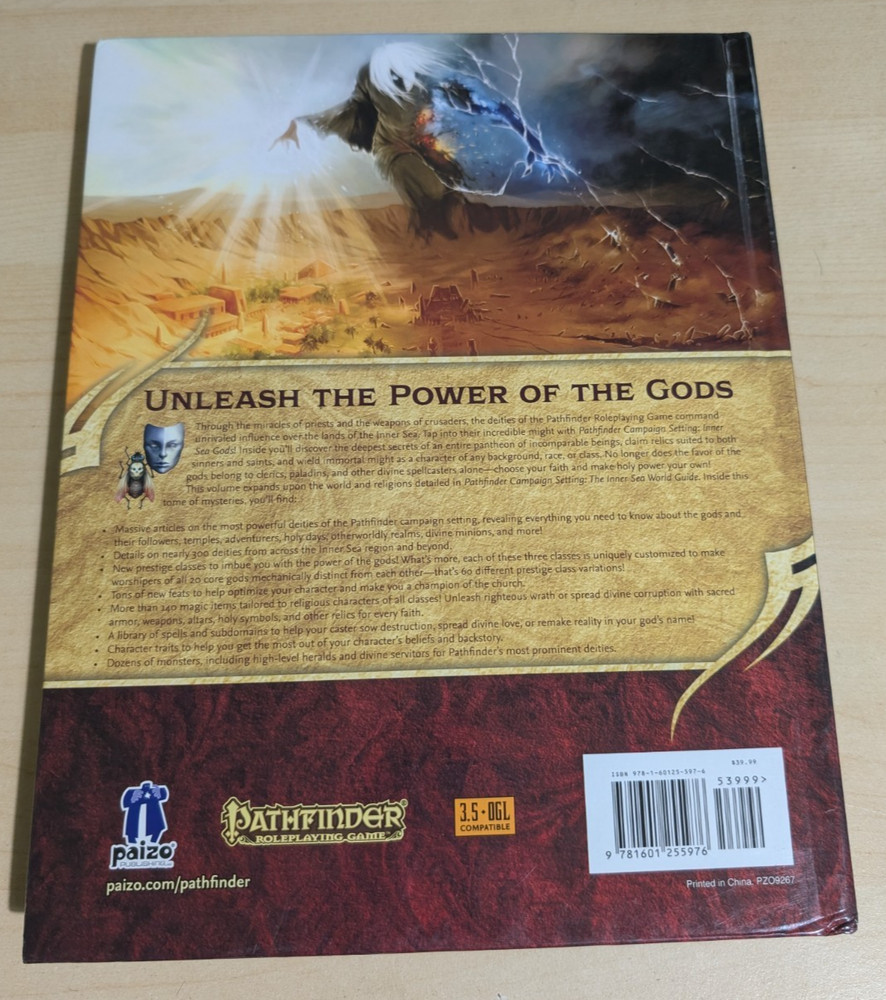 Pathfinder Campaign Setting, Inner Sea Gods, Hardback