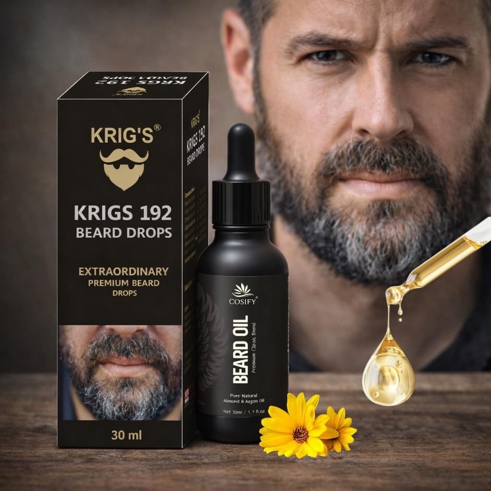 KRIG'S 192 Beard Drops Homeopathic - Extraordinary Premium Drops 30ml