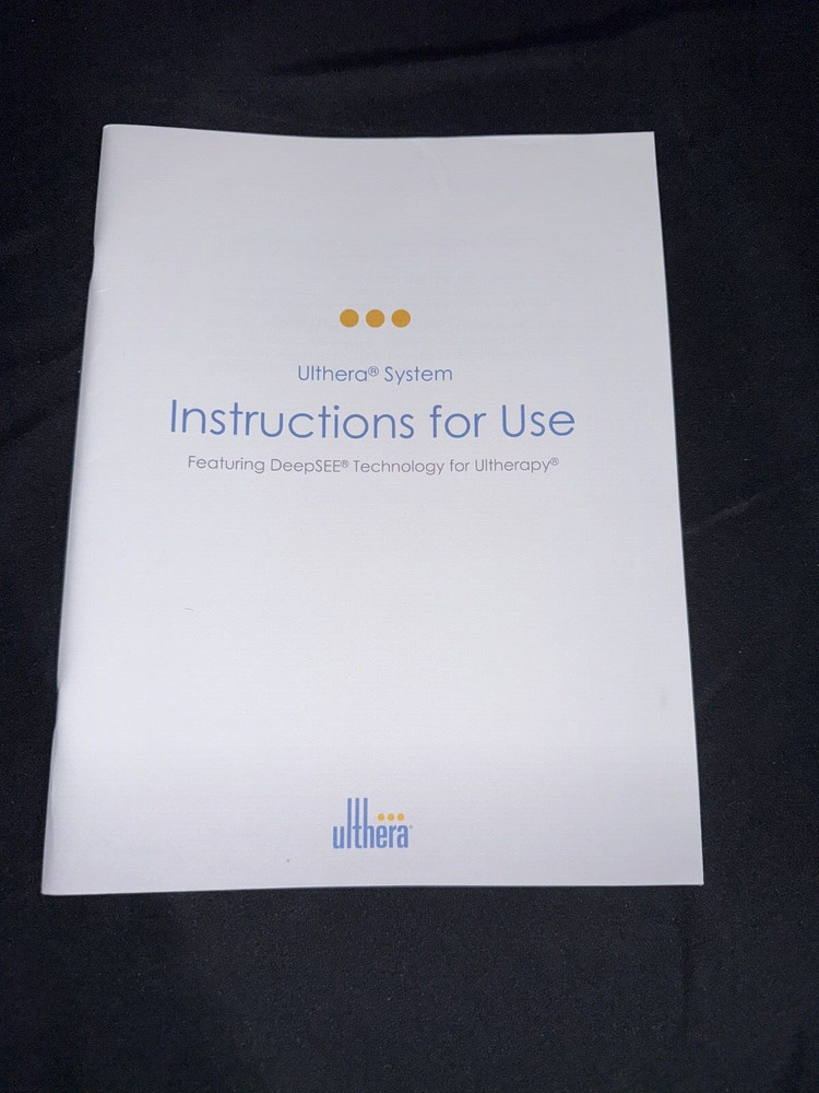 Ulthera System Instructions for Use (Blue)