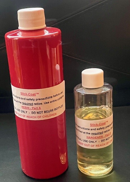 Slick-Coat - The super slick industrial coating - in Red, Yellow or Clear