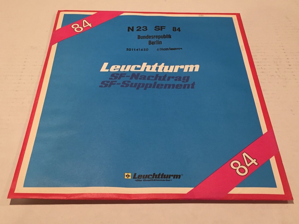 Lighthouse Supplement Stamp Pages -N23 SF 84-1984-Germany-6 Pages-Hingeless