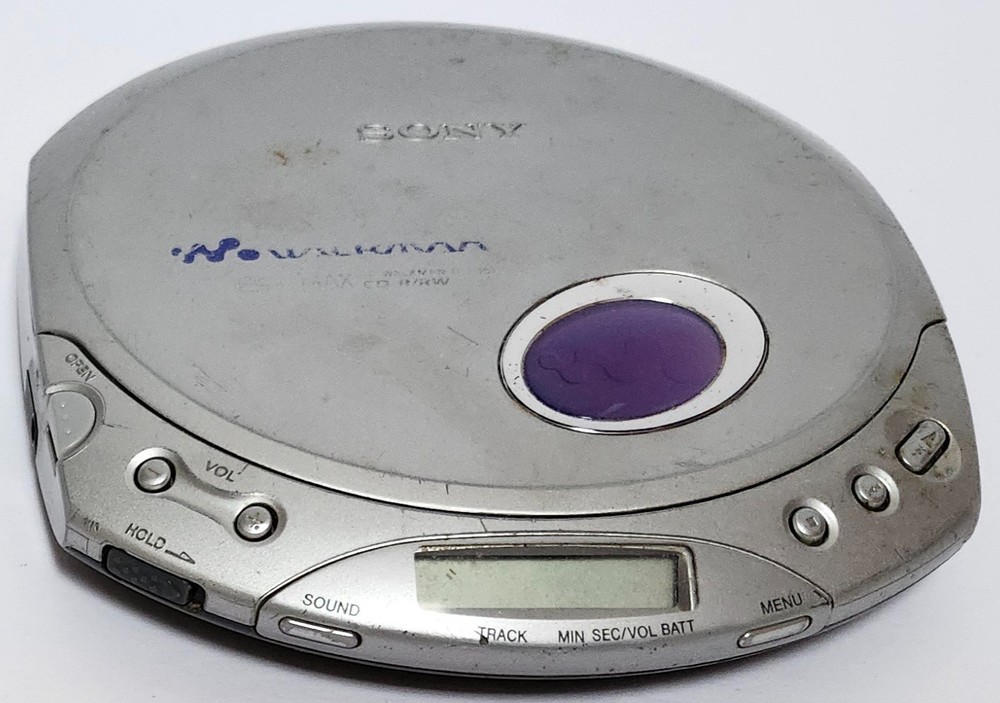 Sony Walkman D-E351 Max Personal Portable CD Player Silver Tested Working