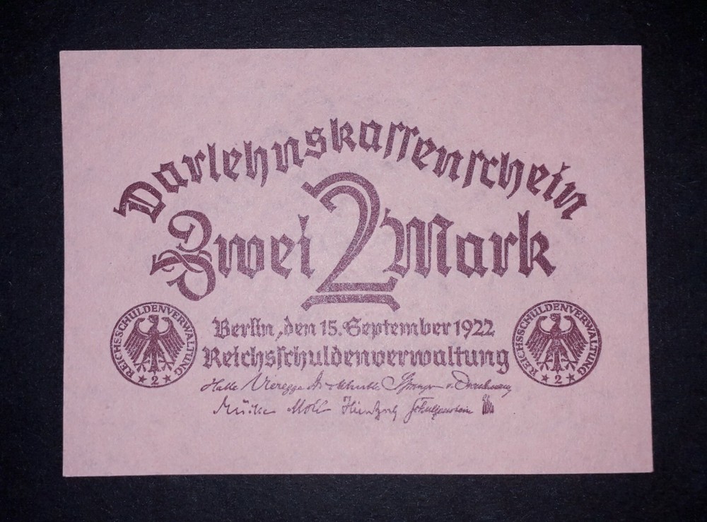 Germany  2  mark banknote,1922year,unc