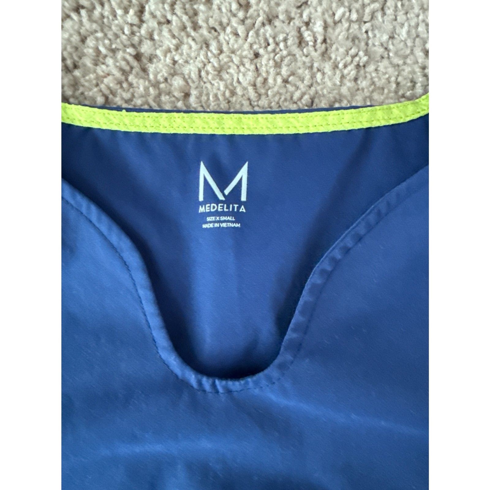 Medelita Scrub Set Womens XS Short Sleeve Top Womens S Pants Navy Blue