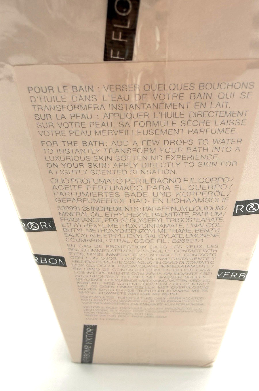 Viktor & Rolf Flowerbomb Bomblicious Perfumed Bath Body Oil 300ml Factory Sealed