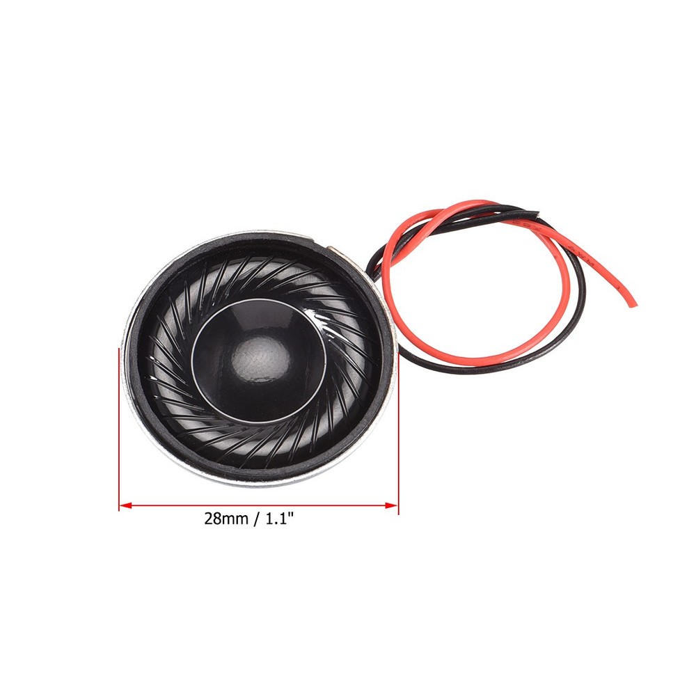 2W 8 Ohm Micro Internal Speaker Magnet Loudspeaker 28mm Dia with Wire 2pcs