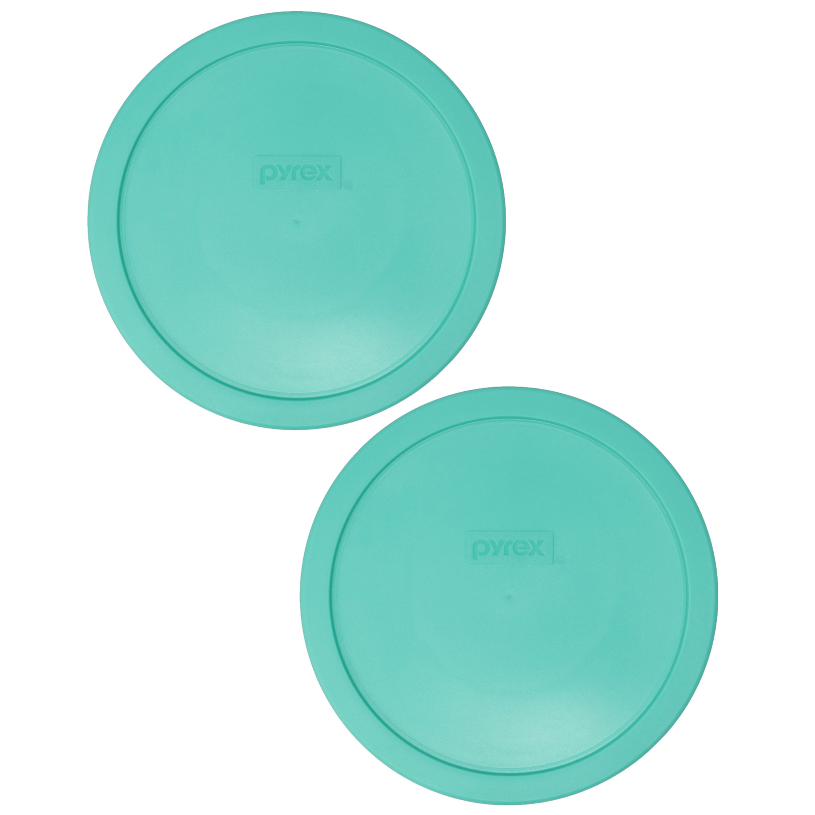 Pyrex 7402-PC Light Green Round Plastic Food Storage Replacement Lid (2-Pack)