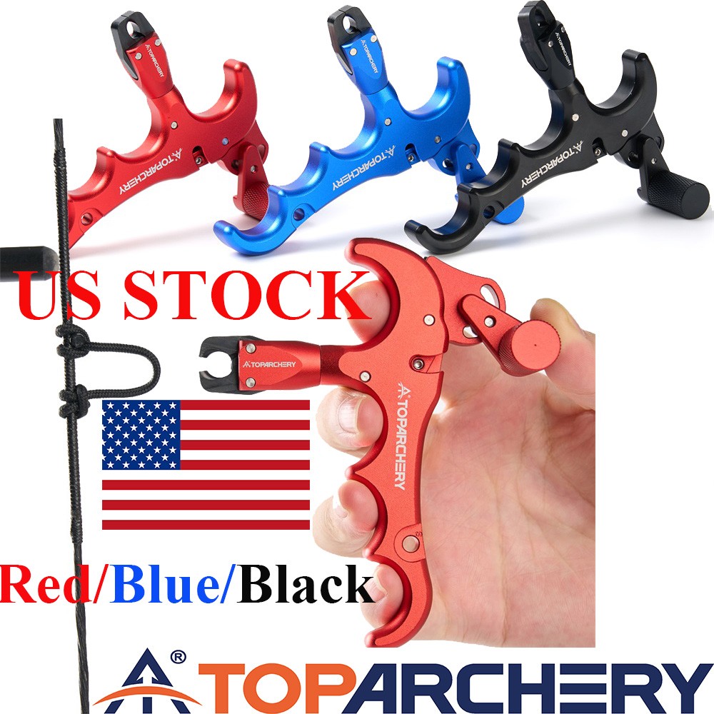 Archery Adjustable 360° Rotate 4-Finger Thumb Trigger Compound Bow Release Aid