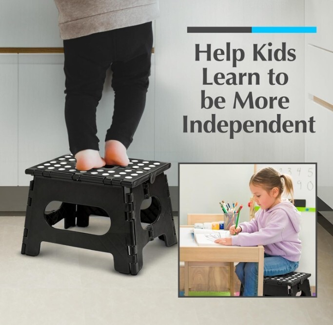 Folding Step Stool, the Lightweight Step Stool, Sturdy Enough to Support Adults