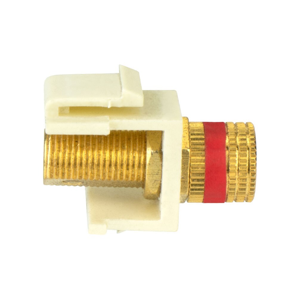 Skywalker Keystone Audio Binding Post Insert (Red Band, Light Almond)