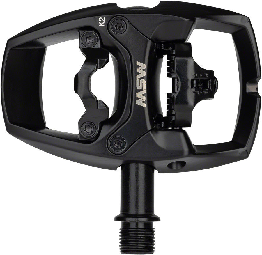 MSW Flip I Pedals - Single Side Clipless with Platform, Aluminum, 9/16",