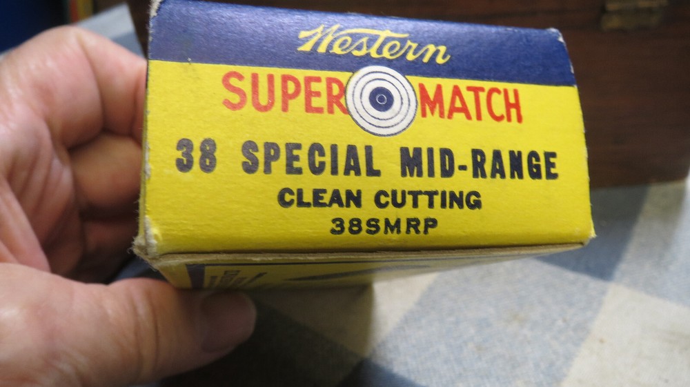 VINTAGE EMPTY Western Super Match 38 Special Mid-Range Shell Box
