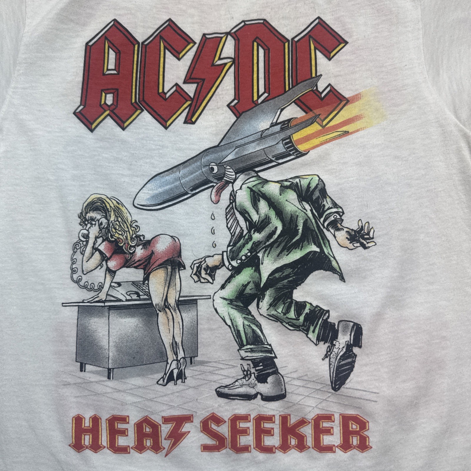 Vintage AC/DC Heatseeker 1988 World Tour T shirt medium Rare