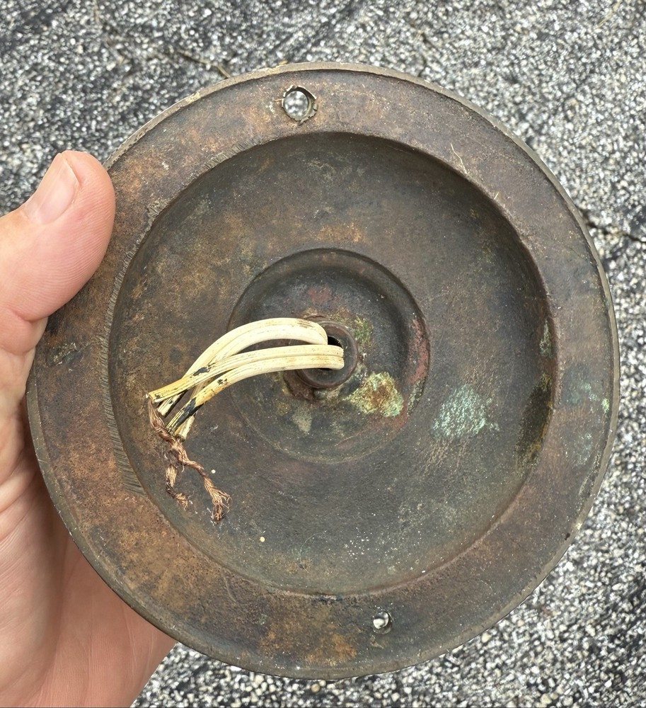 ANTIQUE Brass Sconce Light Old