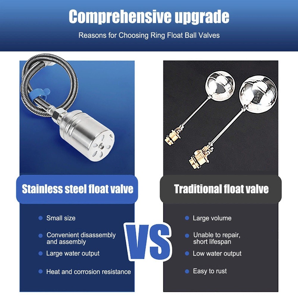 For Pool Water Tank Automatic Water Level Control Valve Float Valve Professional