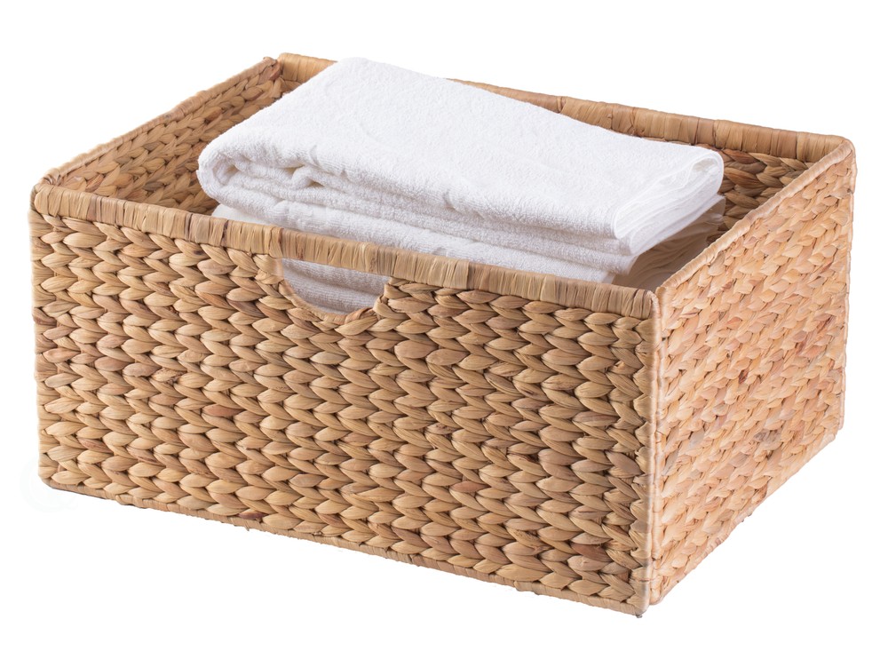New Wickerwise Foldable Natural Water Hyacinth Storage Bin