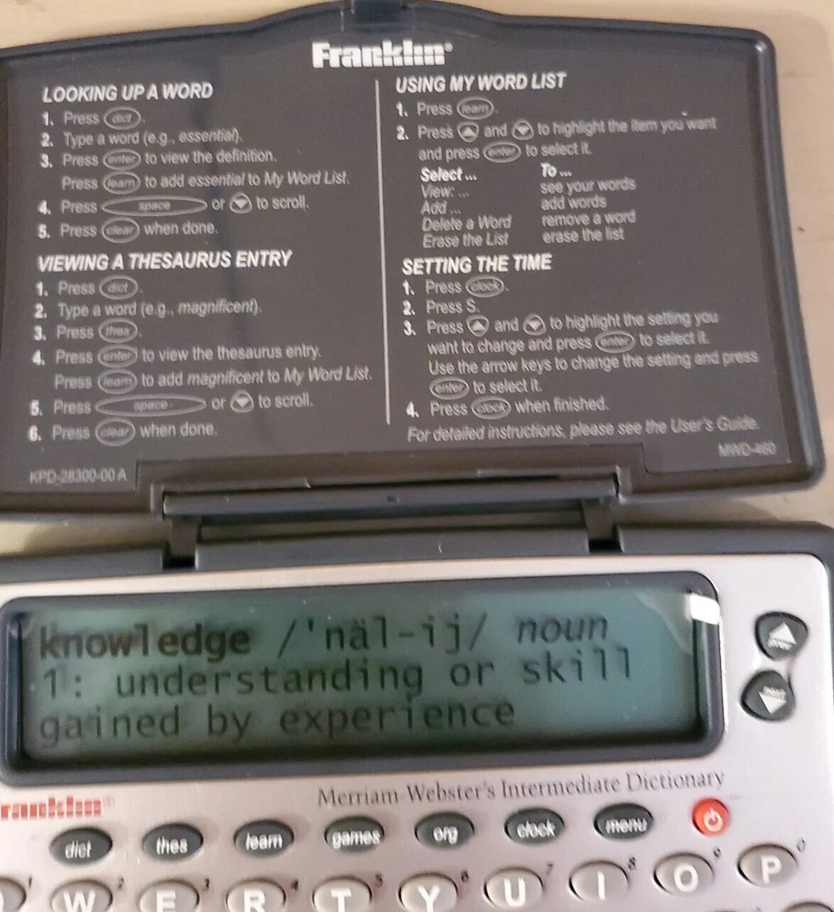 Franklin Intermediate Dictionary w/ Spell Correction 3 in 1 #MWD-460A