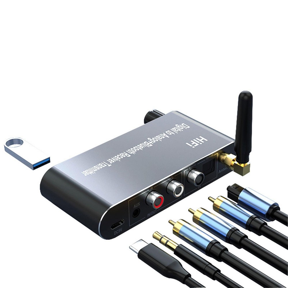 USB-C Type Bluetooth Digital to Analog RCA Audio Adapter Receiver Transmitter