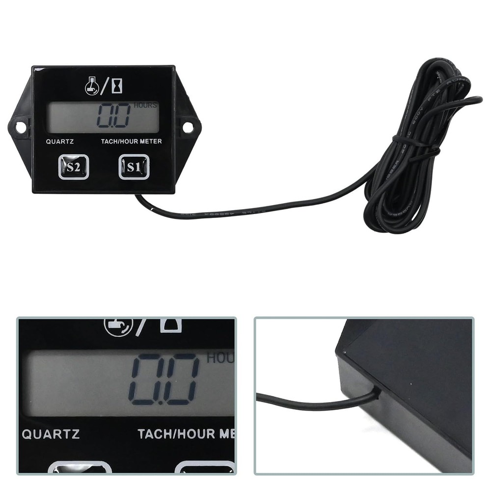 Tachometer,Car Accessories Small Engine Tachometer,Waterproof Inductive Tacho Ga